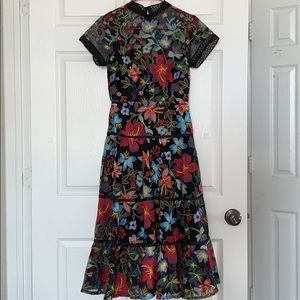 Lace Floral Overlay Dress Mid Length!! Never Worn!